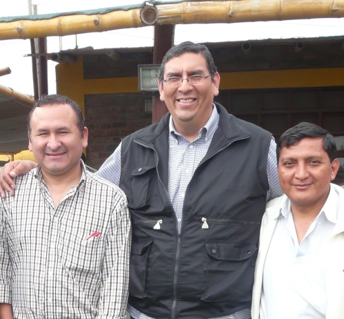 El Secretario General Regional con los subsecretarios de organización regional, Alejandro Aranda y Javier Polo